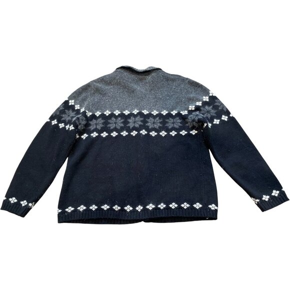 Croft & Barrow Snowflake Button Up Cardigan  Silk Angora Women's Large - Picture 4 of 4